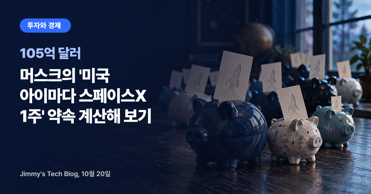 머스크의 '미국 아이마다 스페이스X 1주' 약속 계산해 보기